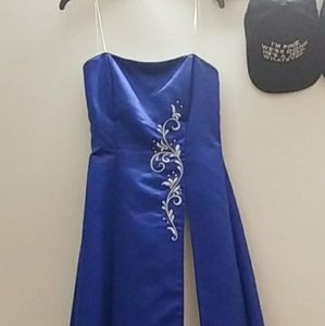 Blue casual prom or formal dress etc.